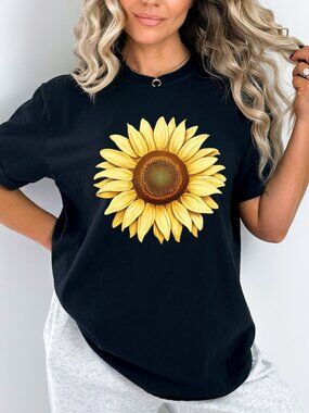 Vintage Sunflower T-Shirt, Boho Floral Tee